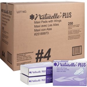 Impact Products Naturelle Plus Sanitary Napkins, 250/Carton (IMP25189973)