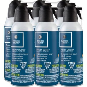 Business Source Air Duster Cleaner, Moisture-free/Ozone Safe, 6 Cans (BSN24306)