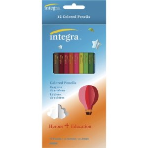 Integra Colored Pencils, Pre-Sharpened, Assorted, 12 Pencils (ITA00066)
