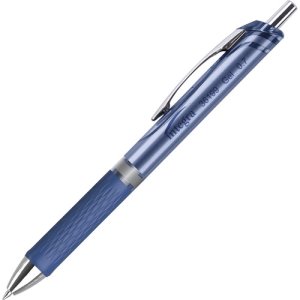 Integra Retractable Gel Ink Pens, 0.7mm, Rubber Grip, Blue, 12 Pens (ITA36200)