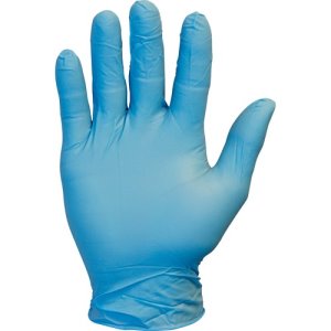 Safety Zone Powder Free Blue Nitrile Gloves, Medium, 10/CT (SZNGNPRMD1MCT)