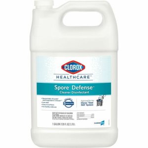 Clorox Cleaner Disinfectant, Spore Defense, 128 Oz, White (CLO32122)