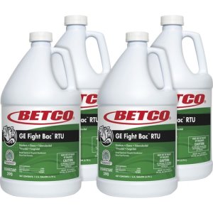 Betco Disinfectant, Hospital-Grade, No Rinse, 1 Gal, 4/Ct, Clear (BET3900400CT)