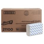 Genuine Joe Multi-Fold White Paper Towels, 4,000 Towels (GJO21100)