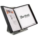 Tarifold, Inc. D271 Desktop Reference Starter Set, 10  Black Pockets (D271)