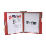 Tarifold Wall Unit Reference Organizer Starter Set, 10 Pockets, Red (W231)