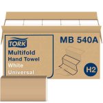 Tork Universal Multifold Hand Towel, 1-Ply, White, 4000 Towels (TRKMB540A)