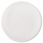 AJM White 9" Paper Plates, Uncoated, 1,000 Plates (AJMPP9GREWH)