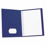 Universal Two-Pocket Portfolios, 11 x 8-1/2, Dark Blue, 25 Portfolios (UNV57116)