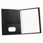 Universal Two-Pocket Portfolios, 11 x 8-1/2, Black, 25 Portfolios (UNV57114)