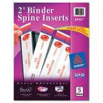 Avery Custom Binder Spine Inserts, 2" Spine Width, 20 Inserts (AVE89107)