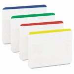 Post-it Durable File Tabs, Striped, Assorted Colors, 24 Tabs (MMM686F1)