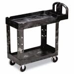 Rubbermaid 4500-88 Heavy-Duty 2-Shelf Utility Cart, Black (RCP 4500-88 BLA)