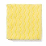 Rubbermaid Q610 Hygen Microfiber Bathroom Cloths, Yellow, 12 Cloths (RCPQ610)