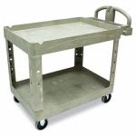 Rubbermaid 452088 Heavy Duty 2-Shelf Utility Cart, Beige (RCP452088BG)
