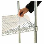 Alera Shelf Liners For Wire Shelving, Clear Plastic, 4 per Pack (ALESW59SL3618)