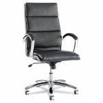 Alera High-Back Swivel/Tilt Chair, Black Soft Leather, Chrome (ALENR4119)