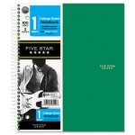 Five Star Wirebound Notebook, College Rule, 100 Sheets, Green (MEA72055)