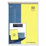 Mead Wirebound Legal Pad, Legal Rule, Leter, Canary, 70 Sheets (MEA59880)