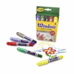 Crayola Washable Window Crayons, Non-toxic, 5 Colors, 1 Set (CYO529765)