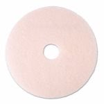 3M Pink 20" Eraser Burnish Pad 3600, Polyester Fiber, 5 Pads (MCO 25858)