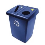 Rubbermaid 2-Stream Glutton Recycling Station, 46 Gallon, Blue (RCP 1792339)