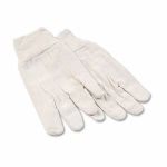 Boardwalk 8oz Cotton Canvas Gloves, Large, White, 12 Pairs(BWK7)