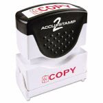 Accustamp2 "Copy" Message Shutter Stamp w/Microban, 1 5/8 x 1/2, Red (COS035594)