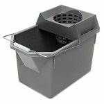 Rubbermaid Commercial Pail and Strainer Combo, 15qt, Steel Gray (RCP6194STL)