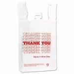 Thank You Bags, HDPE Film, 12" X 7" X 13", White, 500 Bags (IBS THW2VAL)