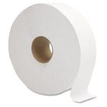 GEN JRT Jumbo Bath Tissue, 1-Ply, White, 12" dia, 6 Rolls/Carton (GEN1512)