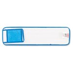 Rubbermaid Q411 Microfiber 24" Damp Room Mop Pad, Blue, 1 Each (RCPQ411BLU)