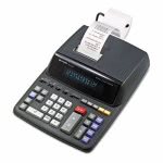 Sharp 2-Color Printing Calculator, 12-Digit Fluorescent, Black/Red (SHREL2196BL)
