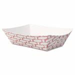 Boardwalk Paper Food Baskets, 8oz Capacity, Red/White (BWK30LAG050)