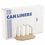 16 Gallon White Can Liners, 24x32, 0.4mil, 500 Bags (BWK2432EXH)