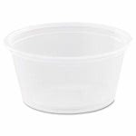 Dart Clear Portion Containers, 2oz, White, 2500/Carton (DCC200PC)