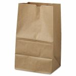 GEN 20# Shorty Brown Kraft Paper Bags 500 per Bundle (BAG GK20S-500)