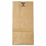 GEN Paper #16 Grocery Bags, 57 lb Weight, Brown Kraft, 500 Bags  (BAG GX16)