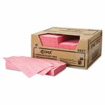 Chix Reuseable Wet Wipes, 13-1/2 x 24, White/Pink, 200 Wipes (CHI8507)
