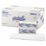 Windsoft 107 Singlefold Hand Towels, 1-Ply, White, 4,000 Towels (WIN 107)