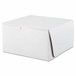 SCT Tuck-Top Bakery Boxes, 10 x 10 x 5-1/2, White, 100 Boxes (SCH0977)
