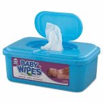 Royal Paper Baby Wipes, Unscented, 6" x 8", 12 Tubs  (RPPRPBWU80)