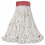 Rubbermaid Web Foot Wet Mop Heads, Shrinkless, White, Large, 6 Mops (RCPA253WHI)
