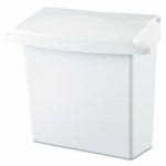 Rubbermaid 6140 Sanitary Napkin Receptacle with Rigid Liner, White (RCP614000)