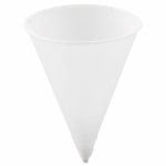 Solo Paper Cone Rolled Rim Cups, 4-oz., White, 5,000 Cups (SCC4R2050)