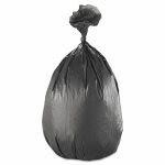 60 Gallon Black Trash Bags, 38x60, 17mic, 200 Bags (IBS S386017K)