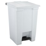 Rubbermaid 6144WHI Indoor Utility Step-On Waste Container, 12 Gal (RCP6144WHI)