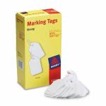 Avery White Marking Tags, Paper, 2 3/4 x 1 3/4, White, 1,000/Box (AVE12201)