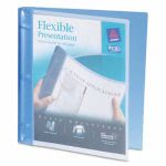 Avery Flexi-View Binder with Round Rings, 1 Capacity, Navy