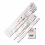 GEN Wrapped Cutlery Kit, 6 1/4", Assorted Set, White, 500/Carton (GEN5KITMW)